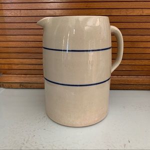 Vintage Stoneware Pitcher by Casey Pottery, Pitcher Handmade,